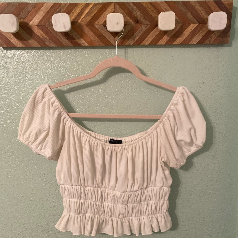 Forever 21 White off the shoulder top